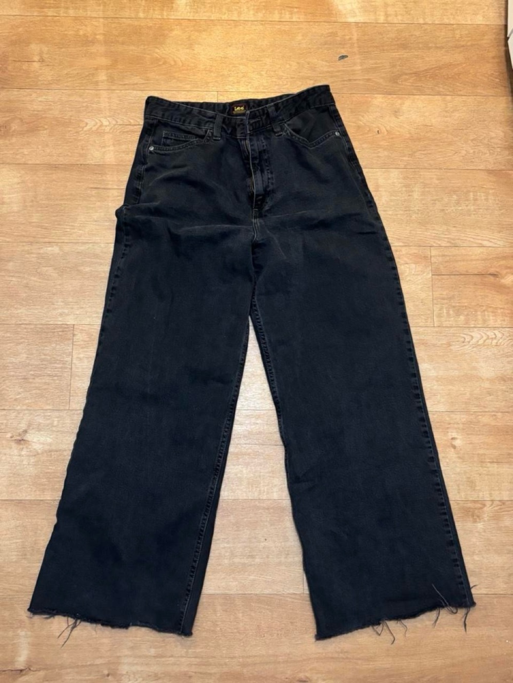 Lee Black High-Rise Wide Leg Jeans